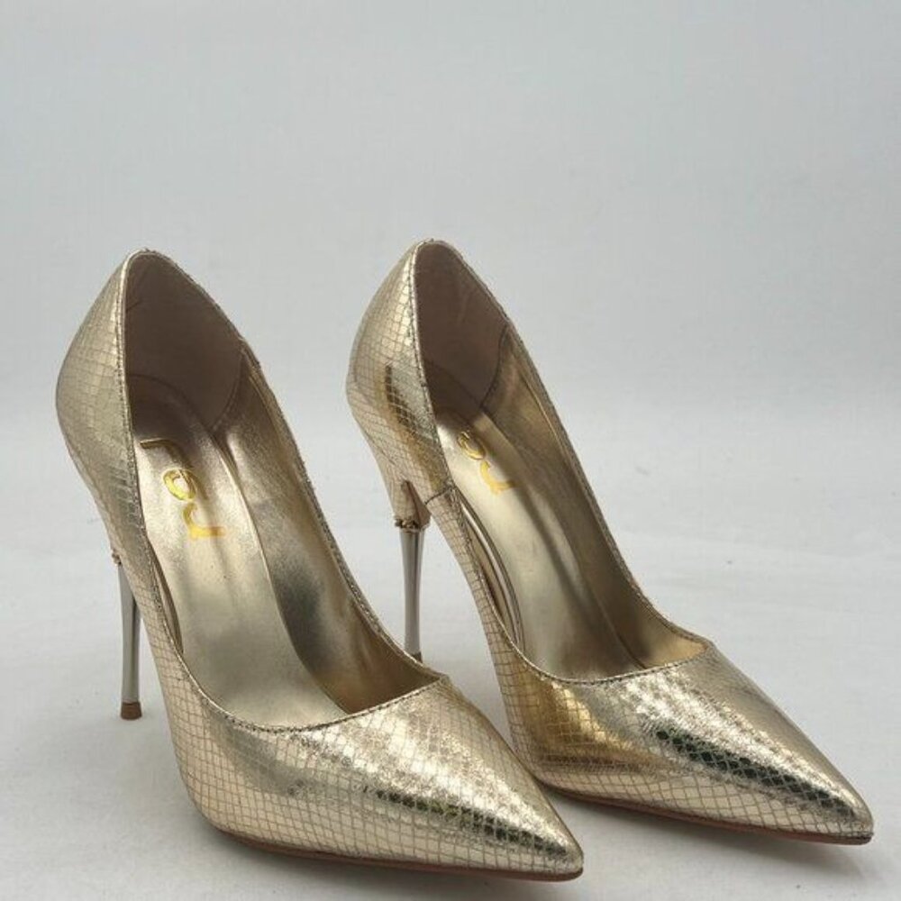FSJ Women Sexy Slip On Formal Pumps Stiletto Heels Pointy Toe Chic Party Evening